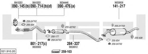 BOSAL 021.910.20 Exhaust System